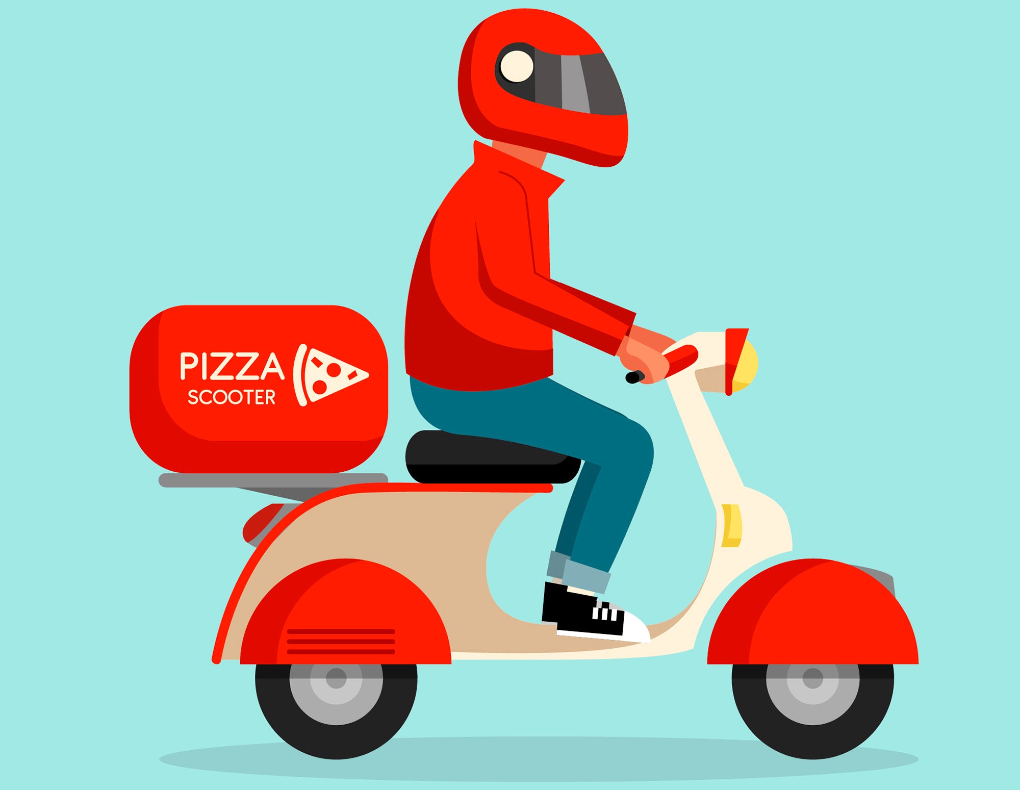 [Diseñado por Freepik](https://www.freepik.es/vector-gratis/repartidor-de-pizza-con-scooter-y-casco_1260272.htm). La caja no contiene pizza con piña, lo prometo.